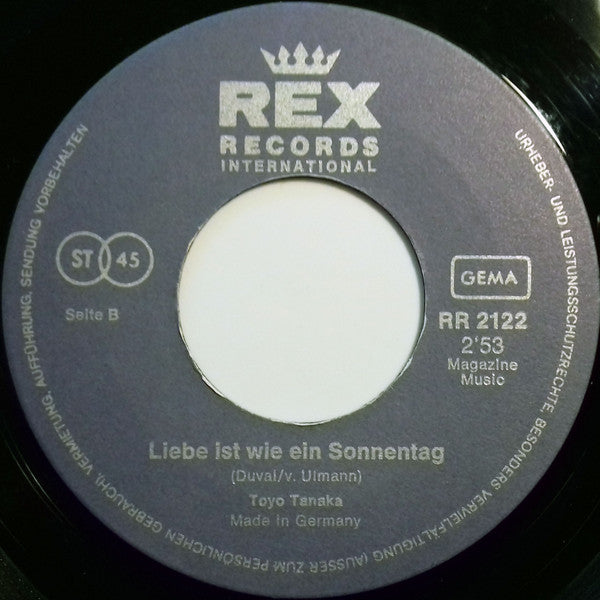 Toyo Tanaka : Tokio Ist Weit / Liebe Ist Wie Ein Sonnentag (7", Single, Blu)