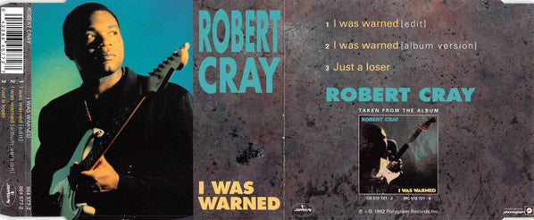 Robert Cray : I Was Warned (CD, Single)
