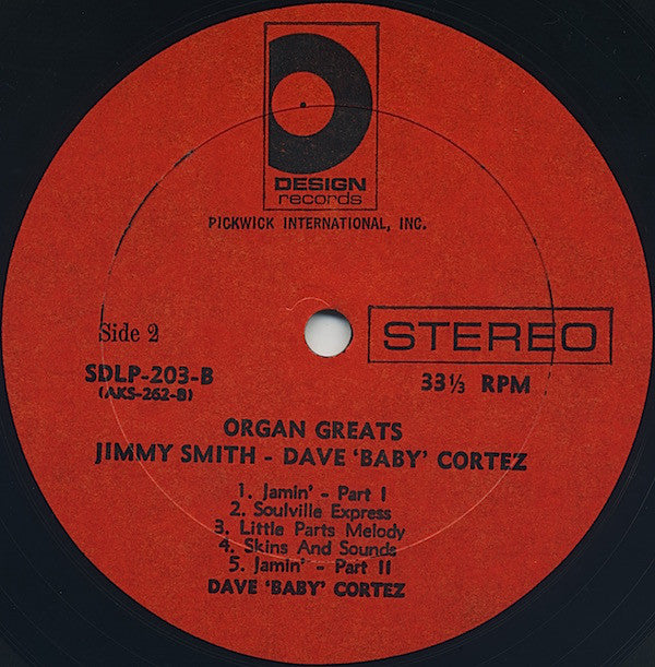 Jimmy Smith & Dave "Baby" Cortez : Organ Greats (LP, Comp)