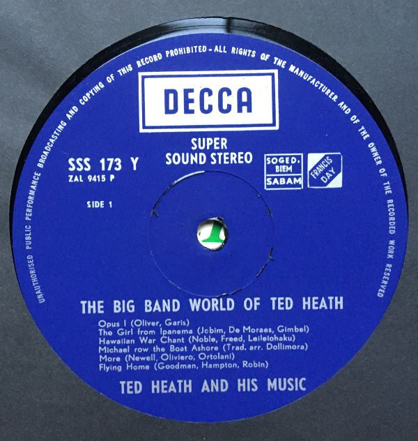 Ted Heath And His Music : The Big Band World Of Ted Heath (LP, Album)