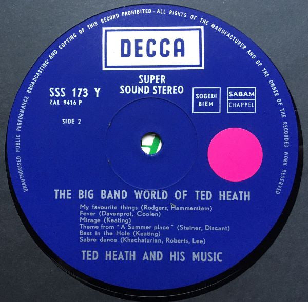 Ted Heath And His Music : The Big Band World Of Ted Heath (LP, Album)