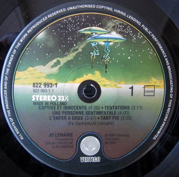 Jo Lemaire : Jo Lemaire (LP, Album)