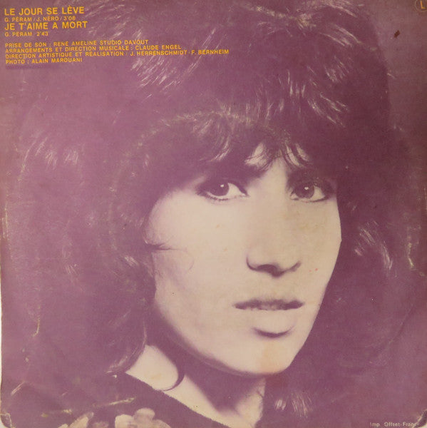 Esther Galil : Le Jour Se Lève / Je T'aime A Mort (7", Single, RP)