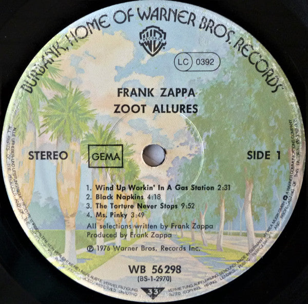 Zappa* : Zoot Allures (LP, Album)
