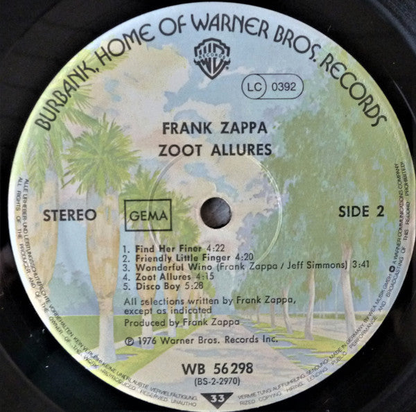 Zappa* : Zoot Allures (LP, Album)