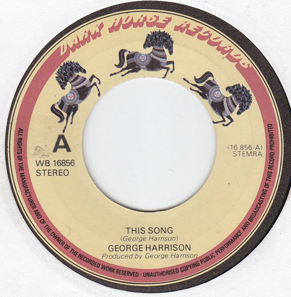 George Harrison : This Song (7", Single)