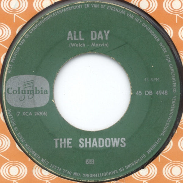 The Shadows : Dance On (7", Single)