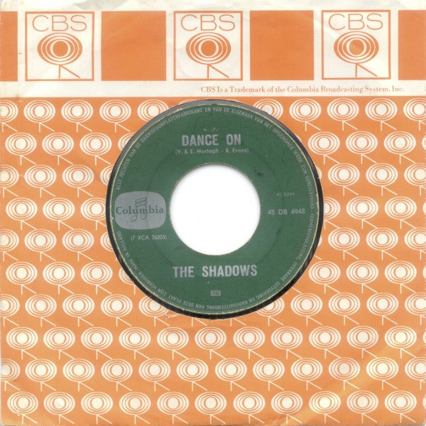 The Shadows : Dance On (7", Single)