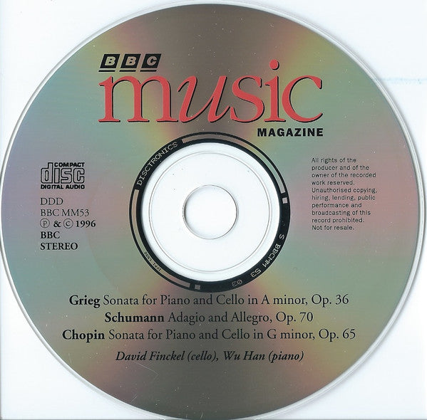 David Finckel, Wu Han ‒ Edvard Grieg / Robert Schumann / Frédéric Chopin : Music For Cello And Piano (CD, Album)