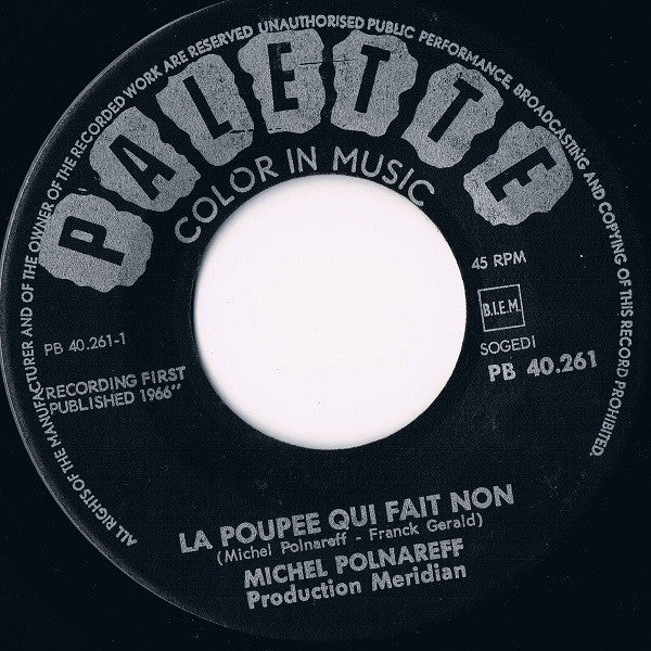 Michel Polnareff : La Poupée Qui Fait Non / Beatnik (7", Single)