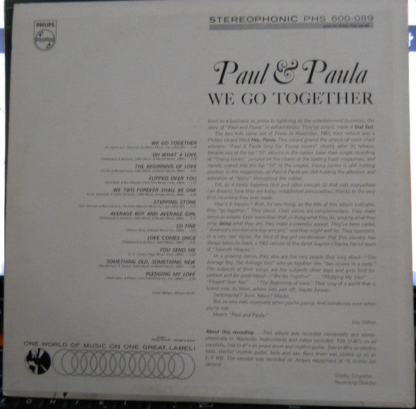 Paul & Paula : We Go Together (LP, Album)