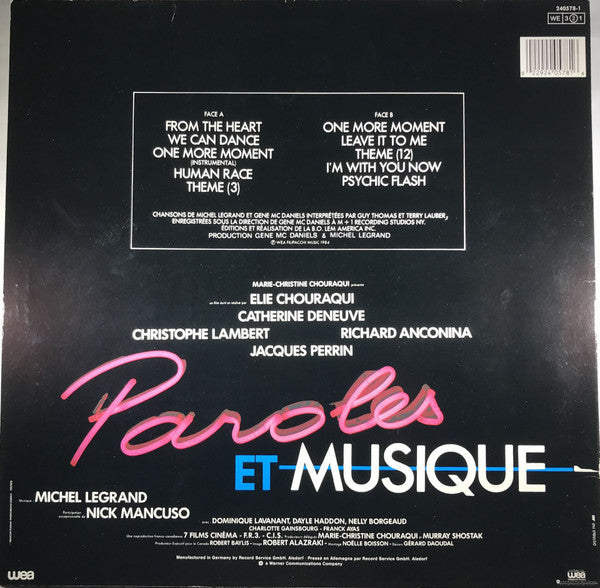 Michel Legrand : Paroles Et Musique (Bande Originale Du Film) (LP)