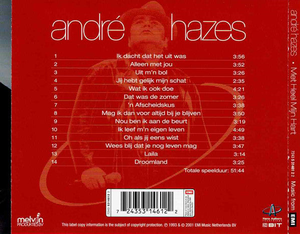 André Hazes : Met Heel Mijn Hart (CD, Album, RE)