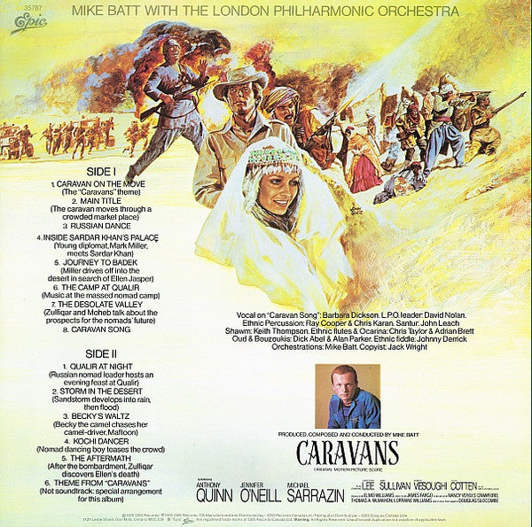 Mike Batt With The London Philharmonic Orchestra : Caravans (Original Motion Picture Score) (LP, Album)