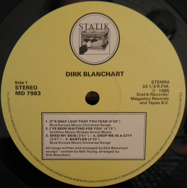 Dirk Blanchart : Europe Blue (LP, Album)