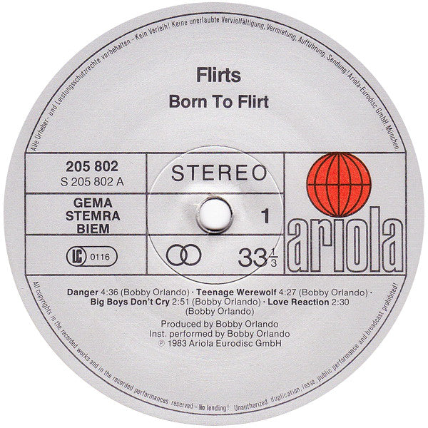 The Flirts : Born To Flirt (LP, Album)