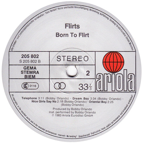 The Flirts : Born To Flirt (LP, Album)