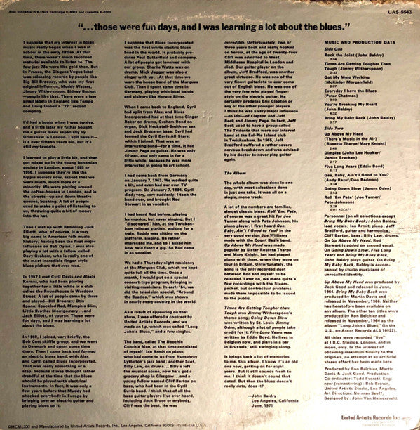 Long John Baldry And The Hoochie Coochie Men : Long John's Blues (LP, Album, Mono, RE, RM, All)