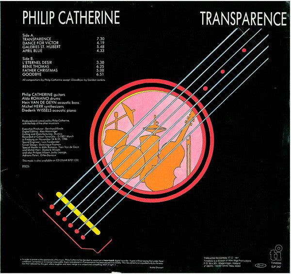 Philip Catherine : Transparence (LP, Album)