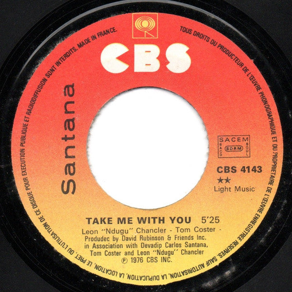 Santana : Europa (Earth's Cry Heaven's Smile) (7", Single)