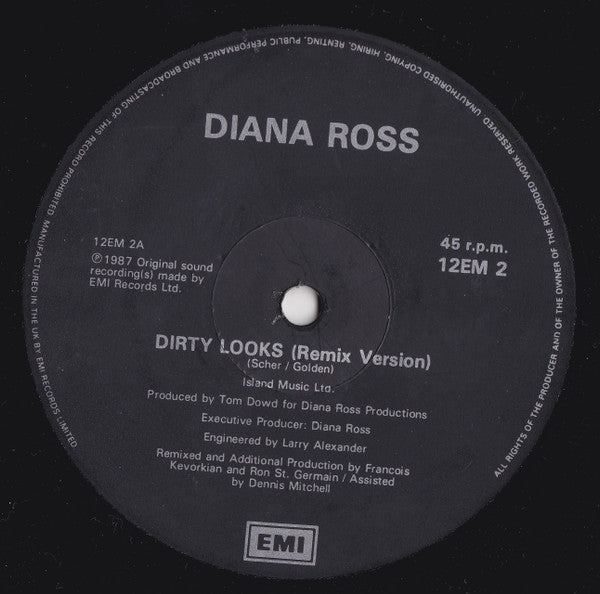 Diana Ross : Dirty Looks (12", Single)