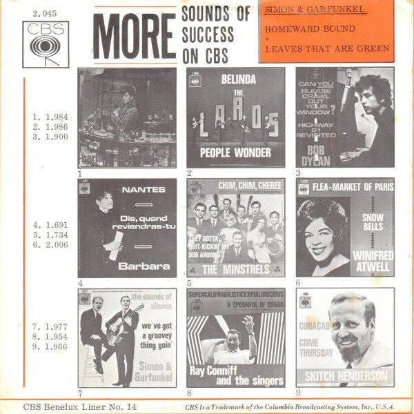 Simon & Garfunkel : Homeward Bound (7", Single)