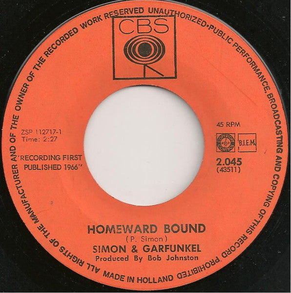 Simon & Garfunkel : Homeward Bound (7", Single)