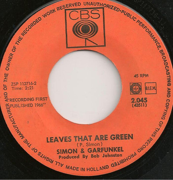 Simon & Garfunkel : Homeward Bound (7", Single)