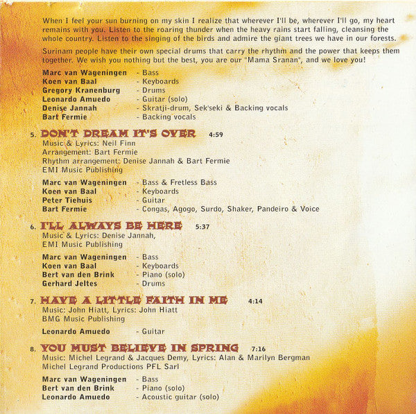 Denise Jannah : Different Colours (CD, Album)