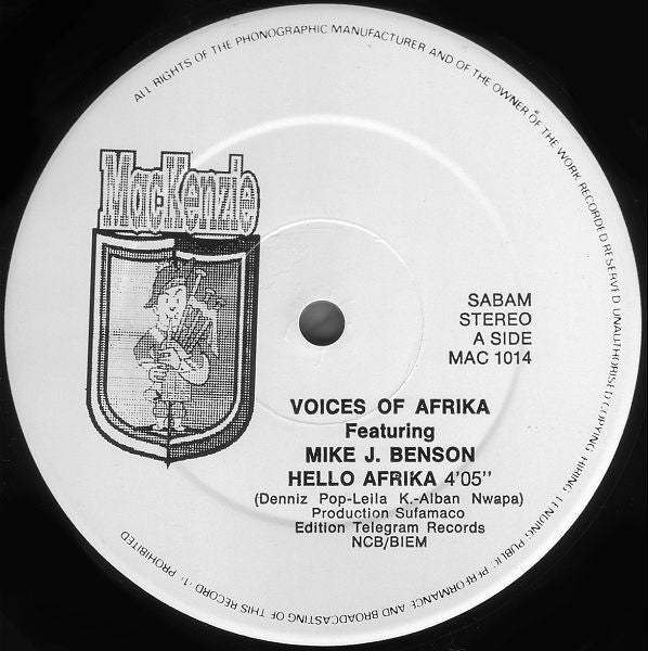 Voices Of Afrika Featuring Mike Benson : Hello Afrika (12")