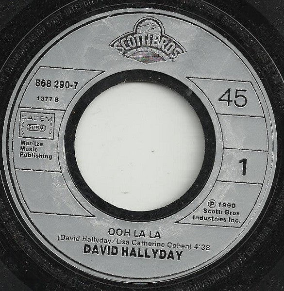 David Hallyday : Ooh La La (7", Single, Ltd, Gat)