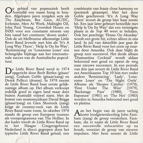 Little River Band : Forever Blue - The Very Best Of (CD, Comp)