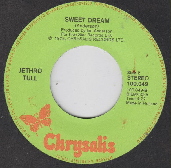 Jethro Tull : A Stitch In Time (7", Single)