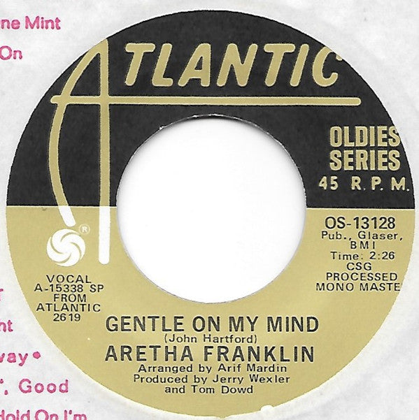 Aretha Franklin : All The King's Horses / Gentle On My Mind (7")