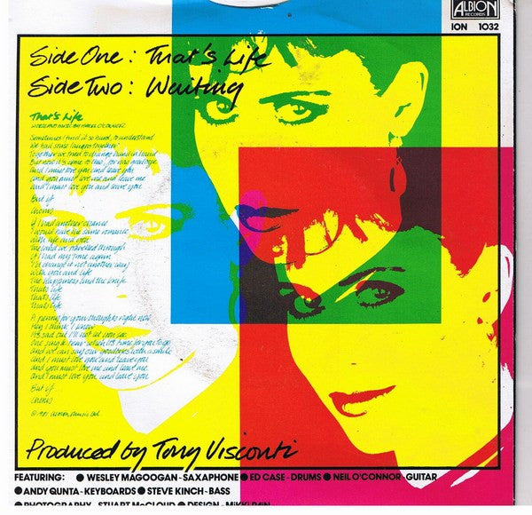 Hazel O'Connor : That's Life (7", Yel)