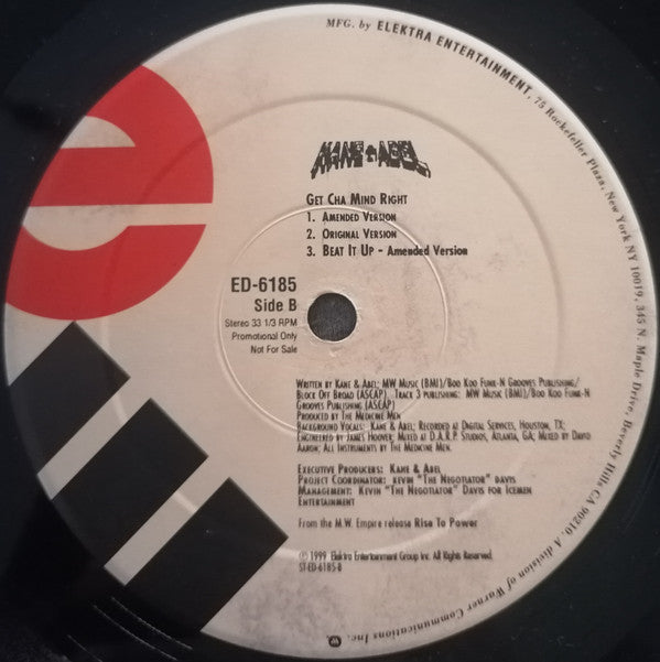 Kane & Abel : Get Cha Mind Right / Beat It Up (12", Promo)