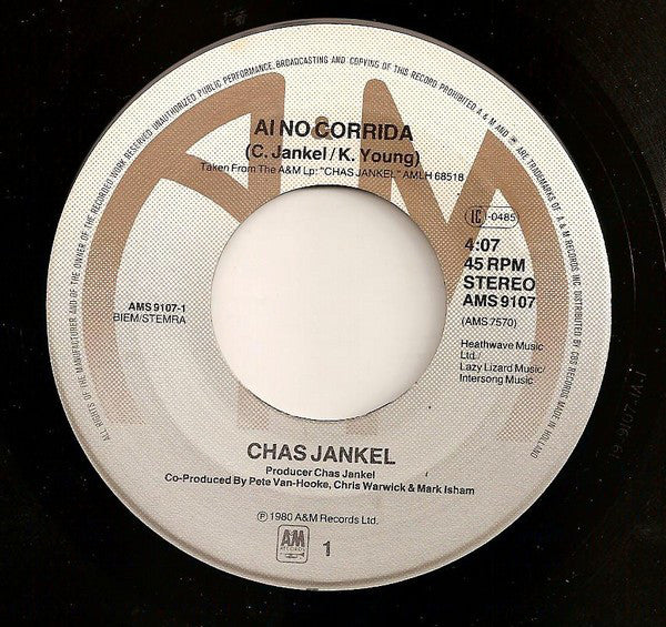 Chas Jankel : Ai No Corrida (7", Single)