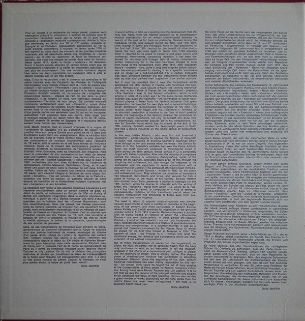 Susanna Mildonian : Trois Siecles De Harpe En Europe (LP, Album, Comp, Quad, Gat)