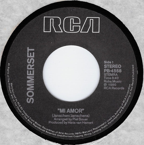 Sommerset (2) : Mi Amor (7", Single)