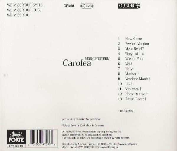 Christian Morgenstern : Carolea (CD, Album)