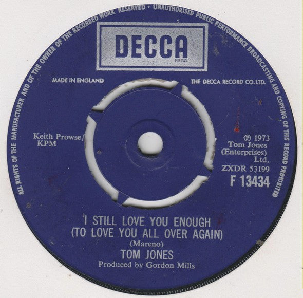 Tom Jones : Today I Started Loving You Again (7")