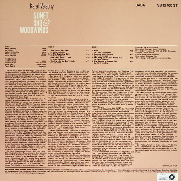 Karel Velebný, SHQ : Nonet (LP, Album, RE, 180)