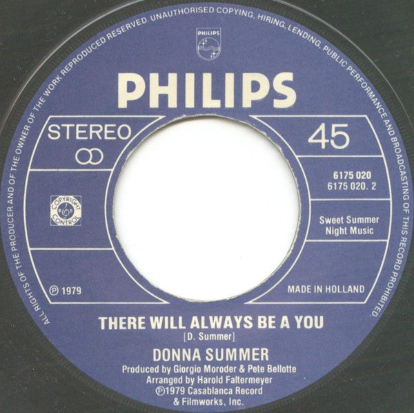 Donna Summer : Dim All The Lights (7", Single)