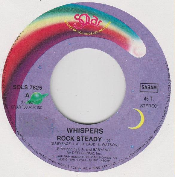 The Whispers : Rock Steady (7", Single)