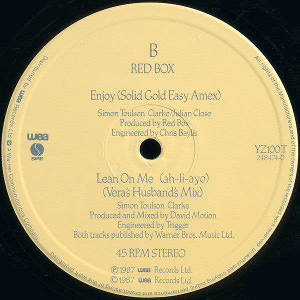 Red Box : Heart Of The Sun (12", Single)