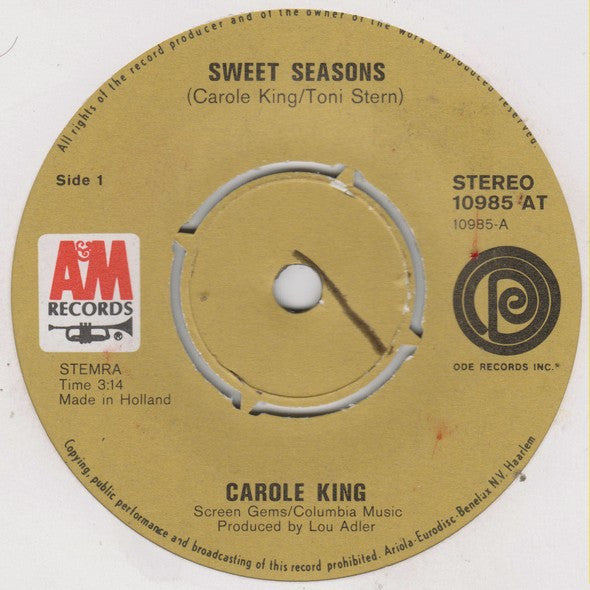 Carole King : Sweet Seasons (7", Single)