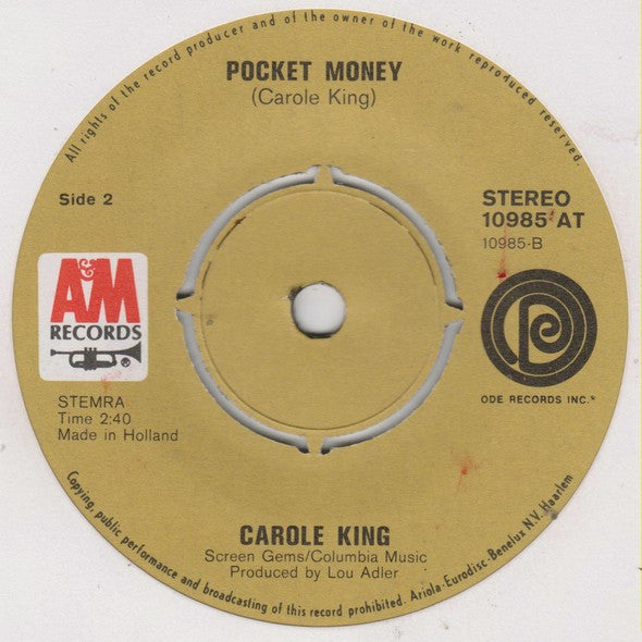 Carole King : Sweet Seasons (7", Single)