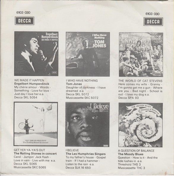 Jonathan King : Hooked On A Feeling (7", Mono, Pap)