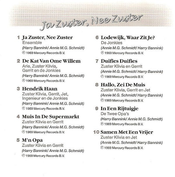 Cast of "Ja Zuster, Nee Zuster" : Ja Zuster, Nee Zuster - Favorieten Van Toen (CD, Comp)