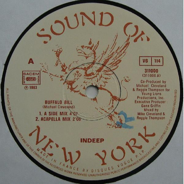 Indeep : Buffalo Bill (12", Single, Ltd)
